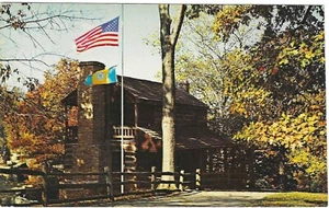 Vintage Ohio Chrome Postcard Oldest House In Cincinnati - Picture 1 of 2