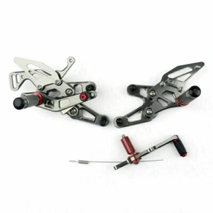Aluminum Rearsets Footpegs Pedals Fit for BMW S 1000 RR HP4 2015-18 Titan-color - Picture 1 of 4