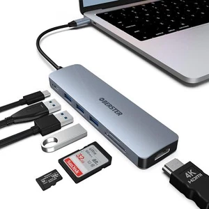 7 in 1 USB C Adapter for Mac Windows iOS HDMI Docking Station - Picture 1 of 7
