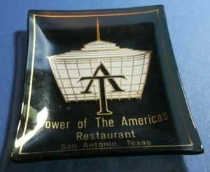 Cenicero Restaurante Torre de las Américas San Antonio TEXAS Vintage Gris Ahumado TX - Imagen 1 de 4