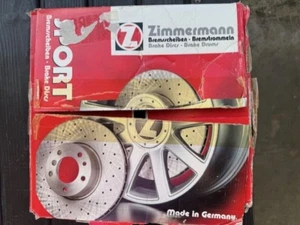 NEW PORSCHE 911 924 944 ZIMMERMANN SPORT Coat Z X-DRILLED Brake Front Rotors (2) - Picture 1 of 21