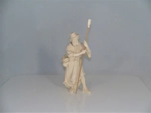 Holz Krippen Figur SCHÄFER geschnitzt natur (zu 11 / 12 cm Figuren). Hirt Hirte - Picture 1 of 7