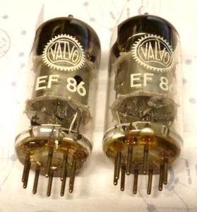 2 x Röhren Valvo EF86, Raute, Silver plate, geprüft 94+100% - Top #RS2-1 - Picture 1 of 7