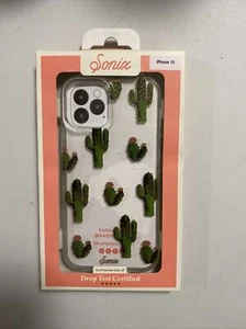 Custodia Sonix Apple iPhone 13 Pro trasparente rivestita fico d'india design cactus A125 - Foto 1 di 6