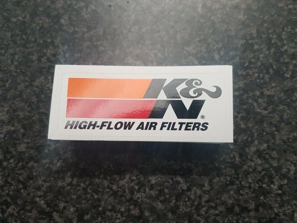 K&N PERFORMANCE FILTERS STICKERS X 2 (9CM X 3.5CM) — 第 1/1 张图片