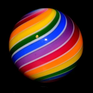 HEISSES HAUS GLASMARMOR/1,721" - DICHROITISCHER REGENBOGEN & WEISSER JOSEPHS MANTEL - SCHNELLER VERSAND - Bild 1 von 12