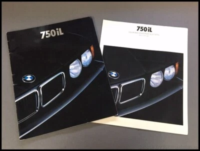 1988 BMW 750iL 44-page BIG Vintage Car Sales Brochure Catalog and Paint colors Foto 1 de 4