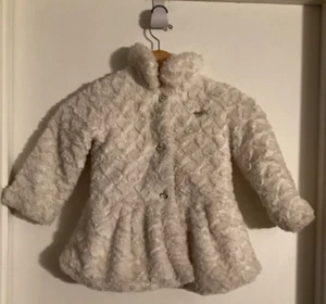 Toddler “Juicy Couture" white,  snap closing, fuzzy jacket. Size 4T. P.O. - Picture 1 of 2