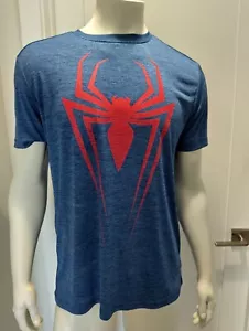 NWOT !! MARVEL COMICS, SPIDERMAN T-SHIRT, Blue With A Red Spider-Man Logo Large - Picture 1 of 3
