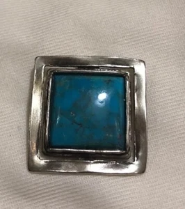 SILPADA STERLING SILVER &TURQUOISE PENDANT NECKLACE ** N1509 - Picture 1 of 3