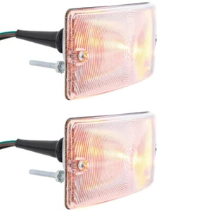 Parking Light Assemblies, Pair Compatible with Ford Bronco 1969-1977 - Clear Len - Foto 1 di 4