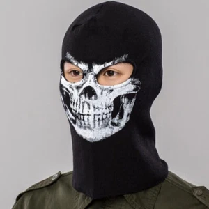 1Pcs One Size Scary Skeleton Skull Ghost Face Mask for Halloween Cosplay Costume - Picture 1 of 11