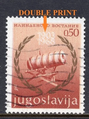118 - YUGOSLAVIA 1968 - The Ilinden Uprising - ERROR - Double Print - Used - Image 1 of 2