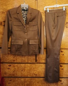 ANNE KLEIN BROWN 2 PC. PANT SUIT ~ sz 2 - Picture 1 of 13
