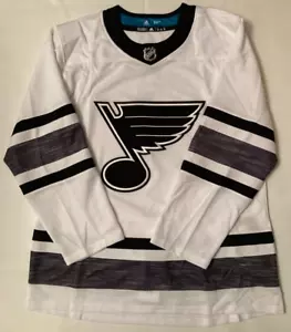 Sz 50 Adidas St. Louis Blues NHL Adidas Parley 2019 All Star Game White Jersey - Picture 1 of 11