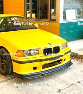 BMW E36 M3 Front Splitter Lip Spoiler GLOSS ABS Plastic, Video Test - Picture 1 of 10