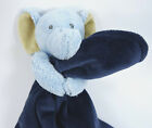 Carter's Lovey Baby Safety Blanket Blue Elephant Rattle