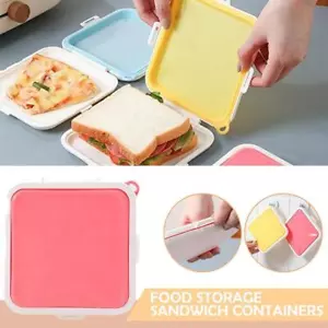 Sandwich Crisper Holder Reusable Bread Box Lunch Boxes Portable Snack Cont ZUB - Picture 1 of 22