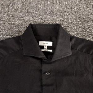 Reiss Shirt Men Small Black Slim Fit - Picture 1 of 8