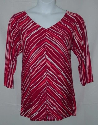 Camisa túnica tejida jersey elástica ropa informal talla grande BOB MACKIE multicolor talla grande 1x Foto 1 de 4