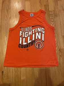 Vintage Fighting Illini Country Tank Top Gr. Large Illini Chief Logo 1989 orange - Bild 1 von 7