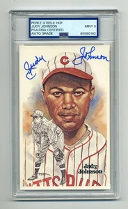 SUPERB MINT 9 JUDY JOHNSON SIGNED PEREZ STEELE POST CARD PSA/DNA SLABBED - Picture 1 of 1