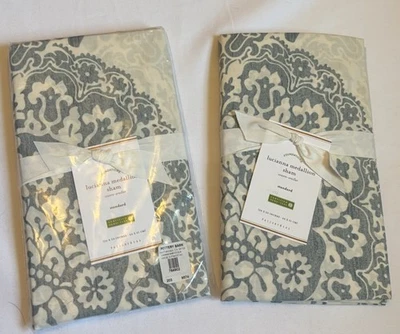 Lote de 2 Pottery Barn Lucianna Medallion Standard Sham ~ Azul Nuevo #9574 Foto 1 de 4