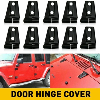 Cubierta de bisagra de puerta de capó accesorios ilimitados para Jeep Wrangler JK JKU 2007-17 Foto 1 de 4