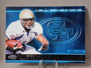 2001 Pacific Invincible New Sensations /1250 Kevan Barlow #26 Rookie RC - Picture 1 of 2