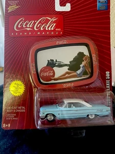 Johnny Lightning 1963 Ford Galaxie 500 Coca Cola Collectible Car w/Tray 1:64 - Picture 1 of 4