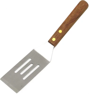 Stainless Steel Slotted Wooden Handle Cookie Spatula, 8 Inches in Length, Natura - Image 1 of 2