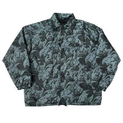 Chaqueta cortavientos vintage No Fear So Cal calaveras negras AOP grunge emo motocross Foto 1 de 4