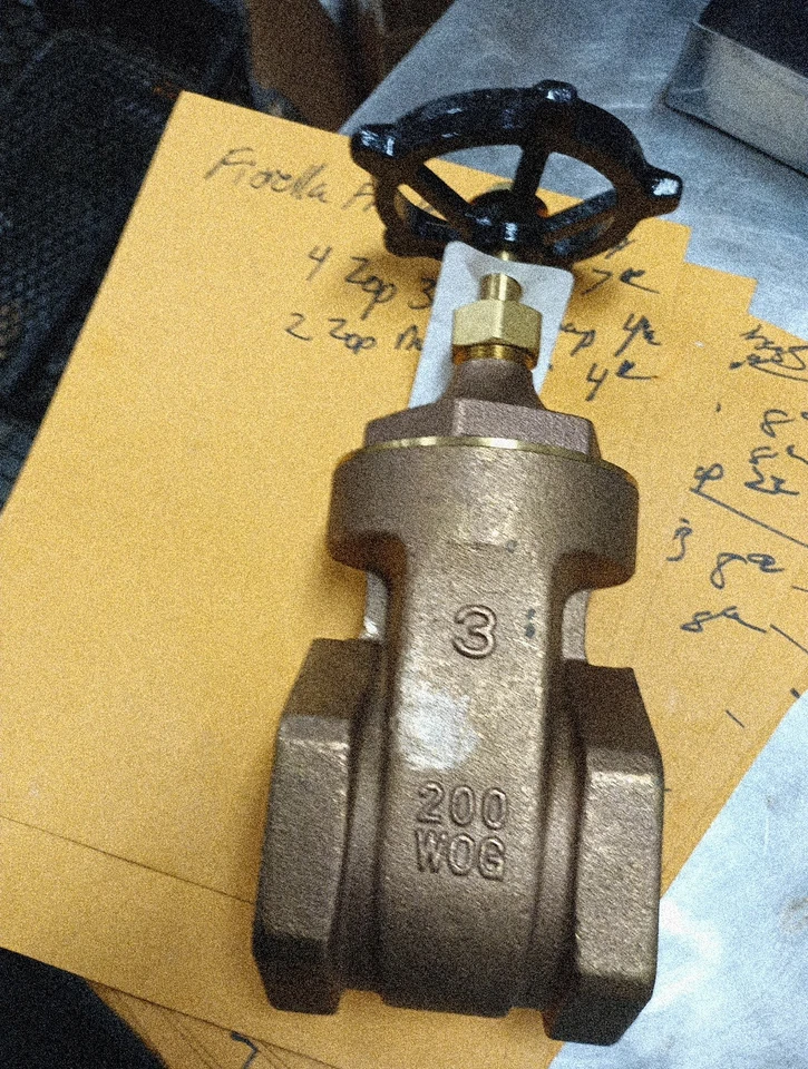 Válvula de porta de latão 3" 200 WOG roscada Smith-Cooper, 342 - Imagem 1 de 4