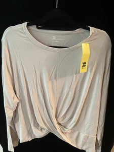 All in Motion Women's Workout Top Cropped Size Twist Front XXL Active Wear Yoga - Picture 1 of 4