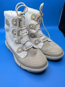 Sorel Explorer II Joan gemütliche Damenstiefel beige Lammfell Größe 8 Sherpa - Bild 1 von 10
