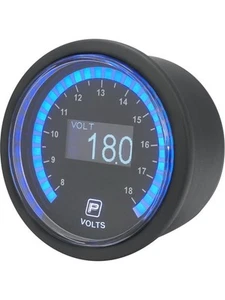 Proflow Pro Series Digital Electrical Voltmeter Gauge 52mm 8-18V (PFEGA-1008) - Picture 1 of 12