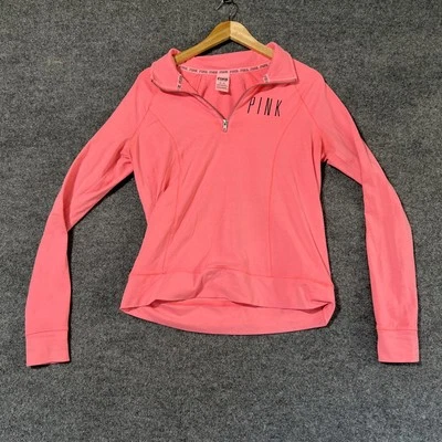 Pullover deportivo Victoria’s Secret rosa Ultimate 1/4 cremallera talla mediana Foto 1 de 4