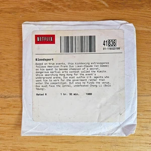 Rare Original Netflix DVD Movie Sleeve and Disc BLOODSPORT Jean-Claude Van Damme - Picture 1 of 5