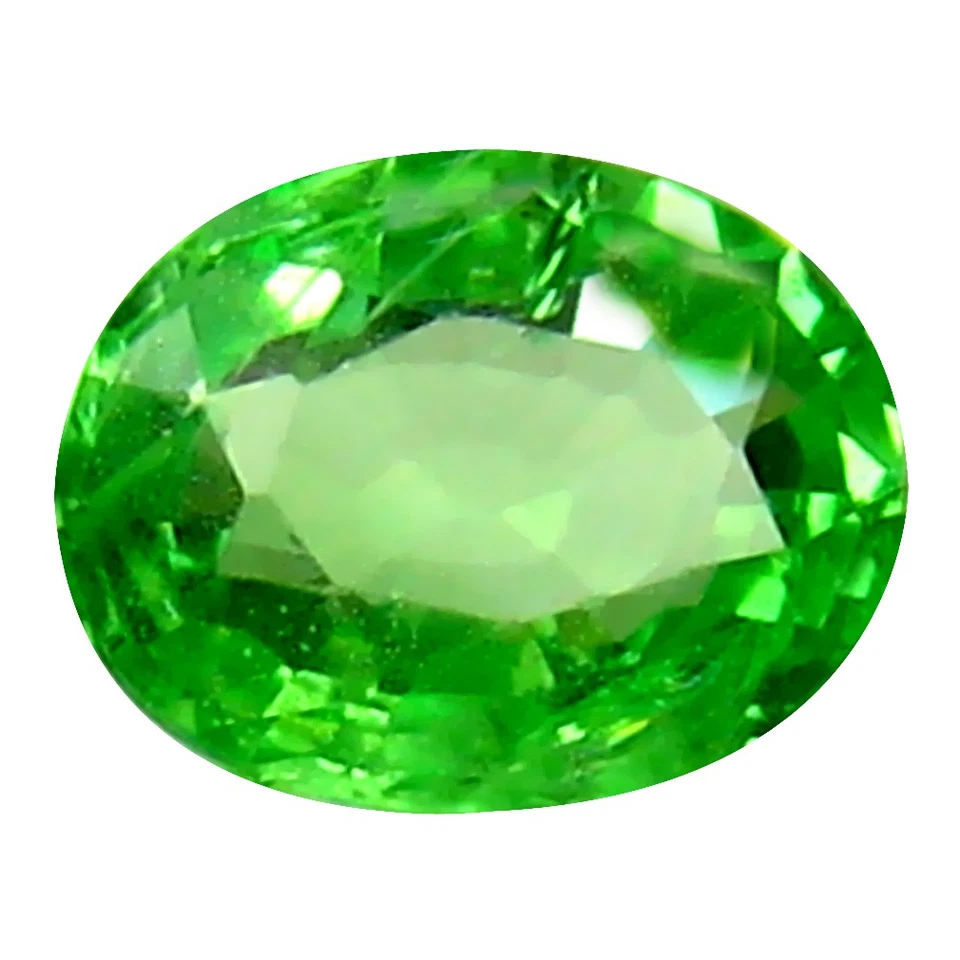 Piedra preciosa granate tsavorita verde tanzana corte ovalado fenomenal de 0,41 quilates (5 x 4 mm) Foto 1 de 1