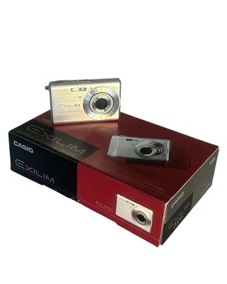 Casio Exilim EX-Z60 6.0MP Digital Compact Camera Silver Charger Tested Boxed  - Image 1 of 4