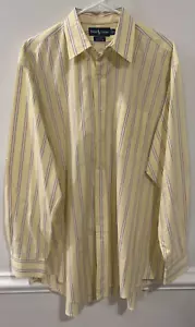 Ralph Lauren Polo Blake 100% Cotton Men's XL Yellow Stripes Button Up Shirt - Picture 1 of 3