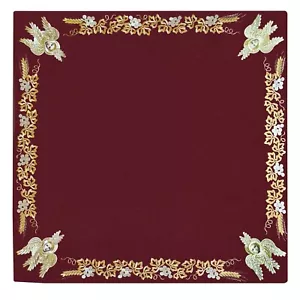 Orthodox Church Eileiton Two-way Embroidered with Сherubs Gabardine 27,5х27,5" - Picture 1 of 8