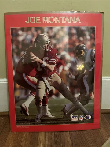Joe Montana Vintage Poster San Francisco 49ers Starline 1988 vs San Diego 20x16 Cover