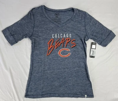 47 БРЕНД ЧИКАГО МЕДВЕДИ TRI СМЕСЬ ВЕНТИЛЯТОР HALE V-ОБРАЗНЫМ ВЫРЕЗОМ ФУТБОЛКА ДЛЯ ВЗРОСЛЫХ L ЖЕНСКАЯ ФУТБОЛКА - Изображение 1 из 4