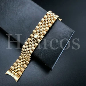 20 MM President Jubilee Watch Band Bracelet Fits for Rolex Stainless Solid Gold - Picture 1 of 4