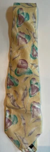 Vintage Robert Talbott Krawatte Blumenmuster gelb Top Zustand handgenäht - Bild 1 von 7
