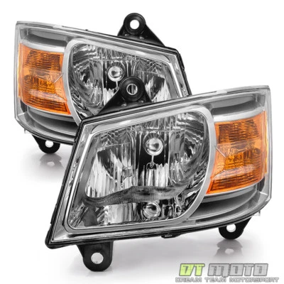 2008-2010 Dodge Grand Caravan Replacement Headlights Headlamps 08-10 Left+Right - Изображение 1 из 3