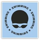 2 x Square Stickers 7.5 cm - Swimming Swim Triathlon Open Water Cool Gift #5503
