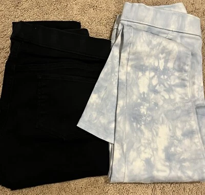 Lote de 2 jeggings So Girls talla 16 negro, azul tie dye Foto 1 de 4