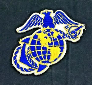 Marine Corps Blue and Gold Eagle Globe Anchor EGA Wool WWII Patch - Picture 1 of 4